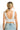 SaltTree ANWND white ribbed sleeveless crop top with a deep low back design worn by a model