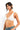 SaltTree ANWND white scoop neck bralette with front hook closure and wide straps worn by a model