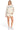 SaltTree model wearing a beige oversized fleece sweatshirt with California embroidery and matching shorts