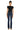 SaltTree dark wash high rise bootcut stretch jeans with a 33" inseam and 18" leg opening.