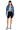 SaltTree model wearing an Enjean stone wash cropped denim jacket with a white crop top and black biker shorts