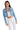 SaltTree Enjean light wash cropped denim jacket with destructed detailing worn by a model in a white crop top.