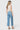 SaltTree Flying Monkey medium wash high rise wide leg cropped jeans with drawstring waist seen from the back