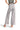 SaltTree high-rise wide-leg crop pants in light grey stretch twill with a raw hem, back view on a model.