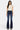 SaltTree Kancan mid-rise dark stone wash flare jeans with a 33.75" inseam, made from stretch denim.