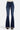 SaltTree Kancan mid-rise dark stone wash stretch flare jeans with a 33.75" inseam.