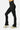 SaltTree Love Poem black high-rise kick-flare leggings with a curved shaping waistband on a model