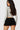 SaltTree Love Poem black lace bloomer shorts with double-layer ruffles worn by a model in a white ribbed long-sleeve top
