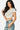 SaltTree Love Poem white double-layered contour cropped crew neck t-shirt worn by a model with blue denim jeans