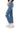 SaltTree Mica Denim high rise straight jeans in vintage medium blue with distressed knees and side slit raw hem