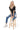SaltTree model wearing Mica Denim high-rise straight jeans with distressed knees and side slit raw hems