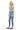 SaltTree Mica Denim high rise crop skinny jeans in vintage medium blue with ripped knee and raw hem on a model