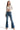 SaltTree Mica Denim high-rise flared jeans in vintage wash with front seam detail worn by a model