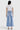 SaltTree Mica Denim light wash super high rise wide leg cropped jeans with raw hem, back view on model
