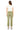 Back view of SaltTree Mica Denim olive high rise jogger cropped pants with elastic waistband and cuffed ankles.