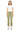 Model wearing SaltTree Mica Denim olive high rise jogger cropped pants with drawstring waist and cuffed ankles