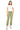 SaltTree model wearing Mica Denim olive high rise jogger cropped pants with drawstring waist and cuffed ankles
