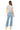 SaltTree Mica Denim super high-rise straight loose fit jeans in medium blue with a clean finish, back view.