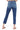 SaltTree Mica Denim Tokaji mom jeans in medium-dark wash with raw hem, viewed from the back on a model.