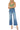 SaltTree Mica Denim super high rise wide leg jeans in vintage medium blue with a frayed raw hem and thigh fading.