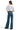 SaltTree Mica Denim high-rise wide-leg jeans in dark indigo with side panel detailing, worn by a model from behind.