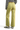 SaltTree high rise wide leg crop pants in light olive green stretch twill with a raw hem, back view.