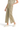 SaltTree high-rise wide-leg crop pants in olive green soft stretch twill with a trendy raw hem and frayed edge.
