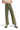 SaltTree high-rise olive green wide-leg crop pants in soft stretch twill with a raw hem, worn with white sandals.