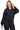 SaltTree Reflex black fleece half-zip sweatshirt with a mock neckline worn by a smiling model in a relaxed fit