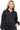 SaltTree model wearing a black Reflex fleece half-zip sweatshirt with a mock neckline and relaxed fit.