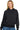 SaltTree Reflex black brushed fleece pullover hoodie with kangaroo pocket worn by a smiling model