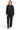 SaltTree model wearing a black Reflex fleece crewneck sweatshirt and matching relaxed fit sweatpants