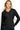 SaltTree model wearing a black Reflex lightweight stretch French terry zip-up hoodie with a drawstring hood.