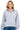 SaltTree model wearing a heather grey Reflex fleece half-zip sweatshirt with a mock neckline and relaxed fit