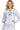 SaltTree Reflex heather grey fleece zip-up hoodie with white drawstring and California embroidery on a smiling model