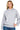 SaltTree Reflex heather grey brushed fleece pullover hoodie with a drawstring hood and kangaroo pocket on a model