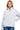 SaltTree model wearing a light ice grey Reflex fleece half-zip pullover with a mock neck collar and relaxed fit.