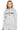 SaltTree Reflex ice grey fleece pullover hoodie with green California embroidery, drawstring hood, and front pocket.