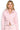 SaltTree Reflex pink fleece cropped two-way zip-up hoodie with drawstring hood worn by a model