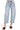 SaltTree Risen Jeans high-rise medium indigo barrel jeans with curved side seams and cuffed hems on a model
