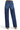 SaltTree Risen Jeans mid rise wide baggy jeans in dark indigo wash with clean stitched hem, back view.