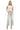 SaltTree model wearing Risen Jeans light grey wide leg cropped jeans with front pintuck detail and tummy control fit.