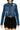 SaltTree Wax Jean medium blue destructed denim trucker jacket with button-front closure and cropped fit
