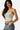 SaltTree Love Poem white strapless tube top in double-layered contour fabric worn by a model with long dark hair