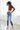 Kancan - USA Women's Dark Wash Five Pocket Button Fly Mid Rise Denim (30" Inseam) - KC8599-SaltTree