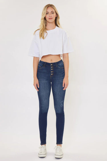 Kancan - Candice High-Rise Curvy Super Skinny Jeans in Stretch Denim (30" Inseam) - KC7114ST-SaltTree