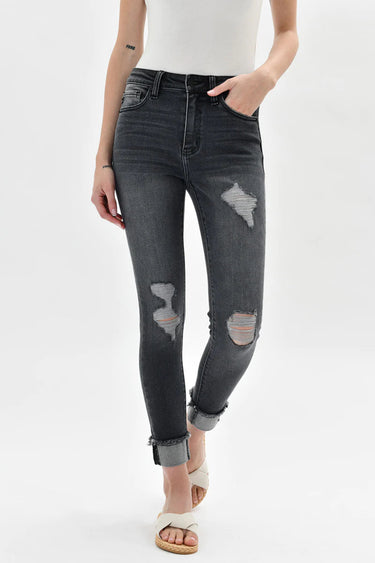 Kancan - Women's Mid Rise Ankle Length Skinny Jeans - KC7299-SaltTree