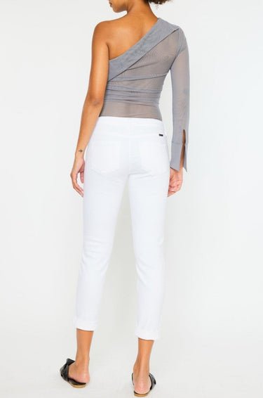 Kancan - Women's Dark Wash Five Pocket Button Fly mid Rise Denim Jeans - KC5118 - Final Sale-SaltTree