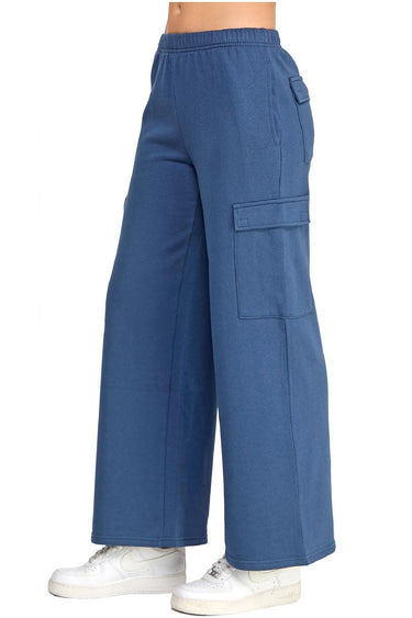 Reflex - Basic Fleece Wide Leg Cargo Sweatpants - PA2000 - Indigo Blue