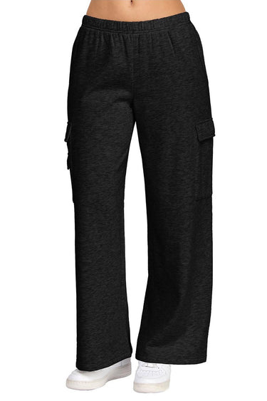 Reflex - Basic Fleece Wide Leg Cargo Sweatpants - PA2000 - Black